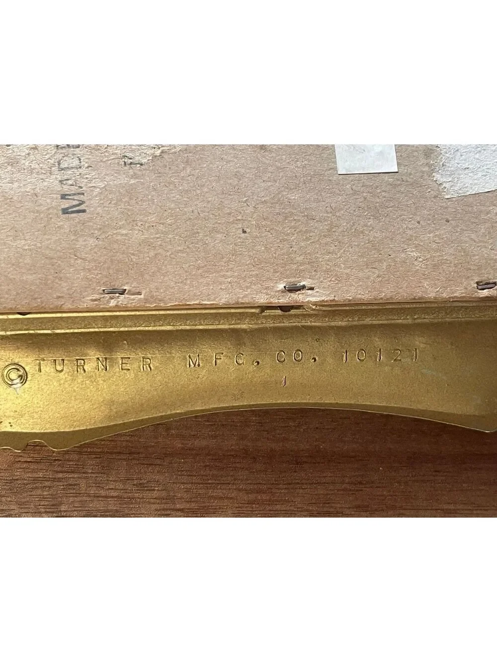 Vintage Turner Mfg. Co. Hand Colored Cameo in Ornate Gold Frame 1960s